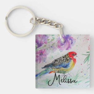 Australian Birds Rosella Parrot Watercolor Art