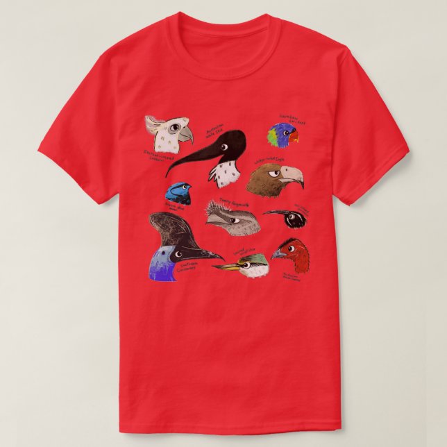 Australian Birds T Shirt (Design framsida)