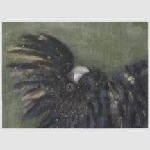 Australian Black Cockatoo Decoupage papper 