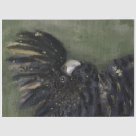 Australian Black Cockatoo Decoupage papper 