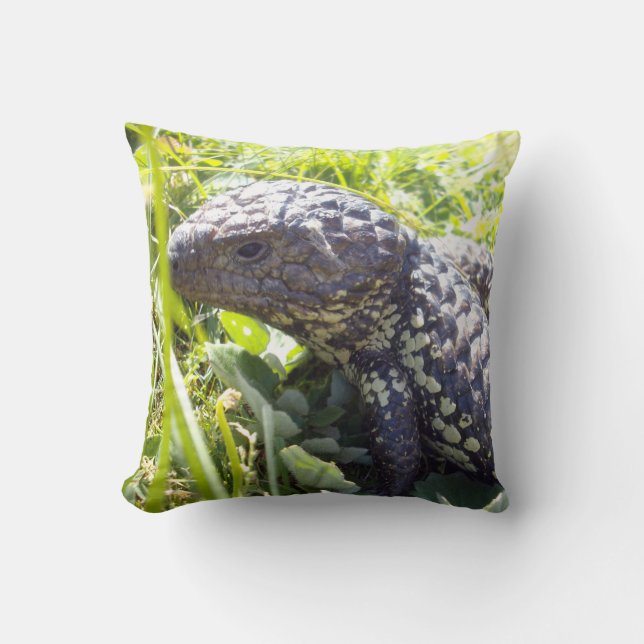 Australian Blue Tunga Lizard, Lounge Cushion. Kudde (Framsida)