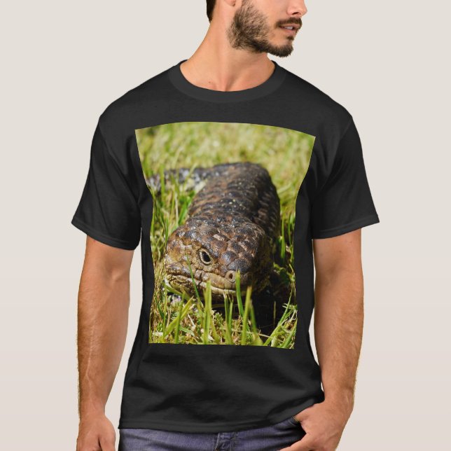 Australian Blue Tunga Lizard T Shirt (Framsida)