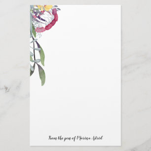 Australian Bouquet Blommigt Watercolor Brevpapper