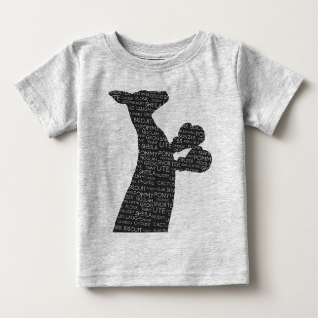 Australian Boxing Kangaroo med Slang Typography B T Shirt (Framsida)