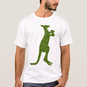 Australian Boxing Kangaroo med Slang Typography T Shirt
