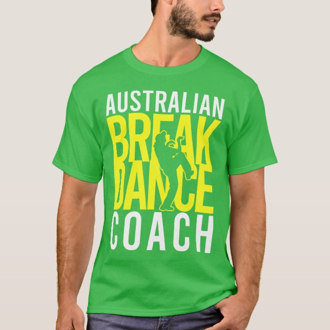 Australian Break Dancer Coach Halloween Costume T Shirt (Framsida)