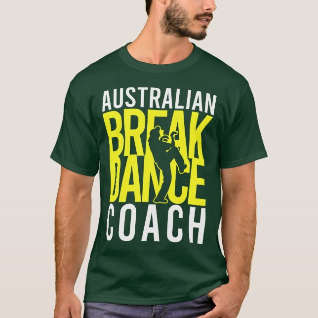 Australian Break Dancer Coach Halloween Costume T Shirt (Framsida)