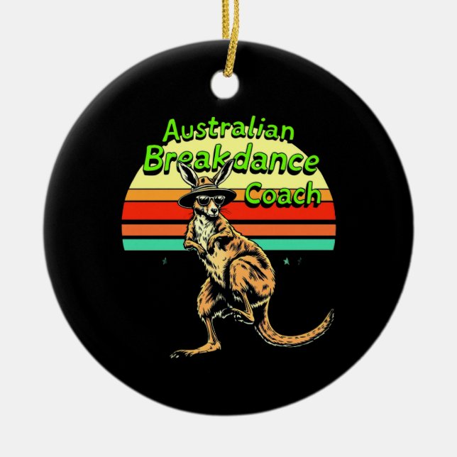 Australian Breakdance Coach Hip hop & Breakdance Julgransprydnad Keramik (Framsidan)
