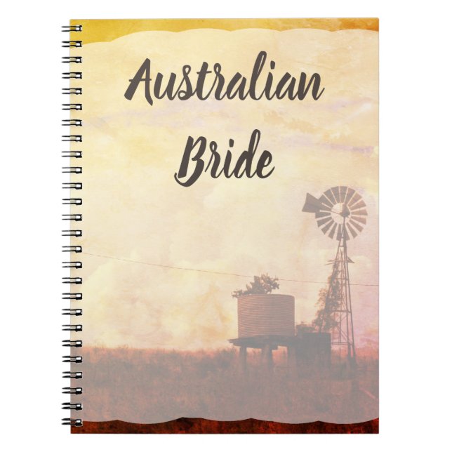 Australian Bride Bröllopsfixaren Notebook Anteckningsbok (Framsidan)