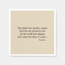 Australian Bush Poetry Papper BBQ Napkins