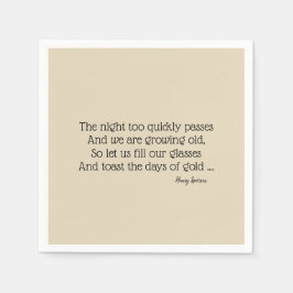 Australian Bush Poetry Papper BBQ Napkins Pappersservett