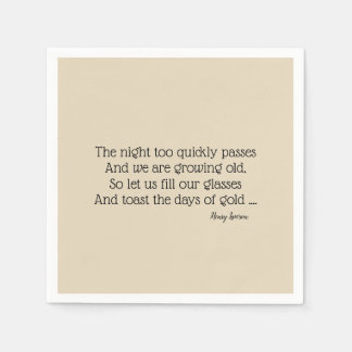 Australian Bush Poetry Papper BBQ Napkins Pappersservett