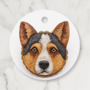Australian Cattle Dog 3D Inspirerad Gåvor Etiketter