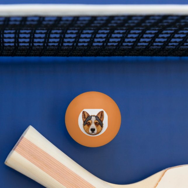 Australian Cattle Dog 3D Inspirerad Pingisboll (Tabell)