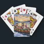 Australian Cattle Dog Christmas Boat Holiday Casinokort<br><div class="desc">Bring devoted, energetic charm to your holiday season with this stunning Australian Cattle Dog Christmas design! This magical scene features three alert, handsome Australian Cattle Dogs (Heelers) sitting attentively in a cozy wooden boat, gently floating on a serene snowy lake at sunset. The boat is beautifully adorned with glowing Christmas...</div>