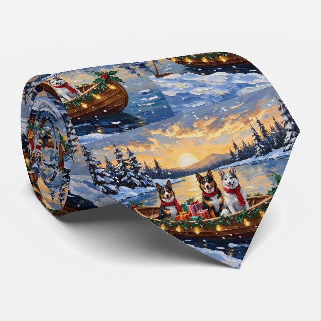 Australian Cattle Dog Christmas Boat Holiday Slips (Rullad)