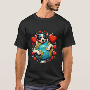 Australian Cattle Dog Earth Day Kram Ägare Kramar  T Shirt