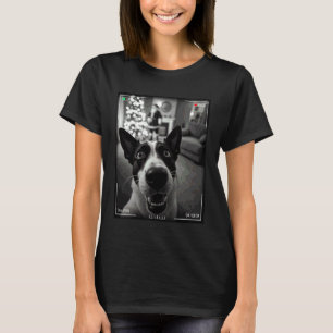 Australian Cattle Dog Fångar Tomte På Kamera Jul T Shirt