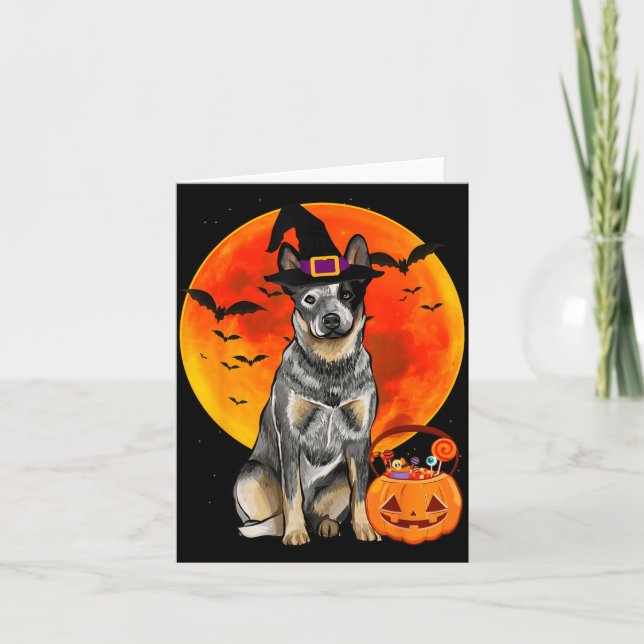 Australian Cattle Dog Halloween-pumpa Kort (Framsida)