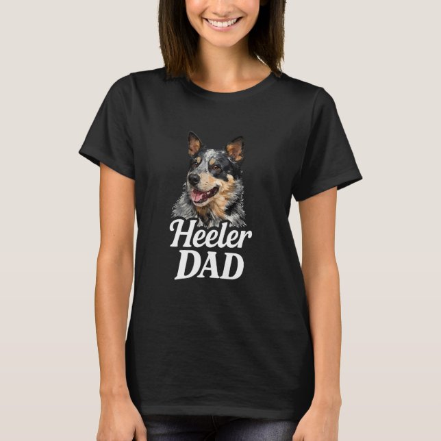 Australian Cattle Dog Heeler Pappa T Shirt (Framsida)