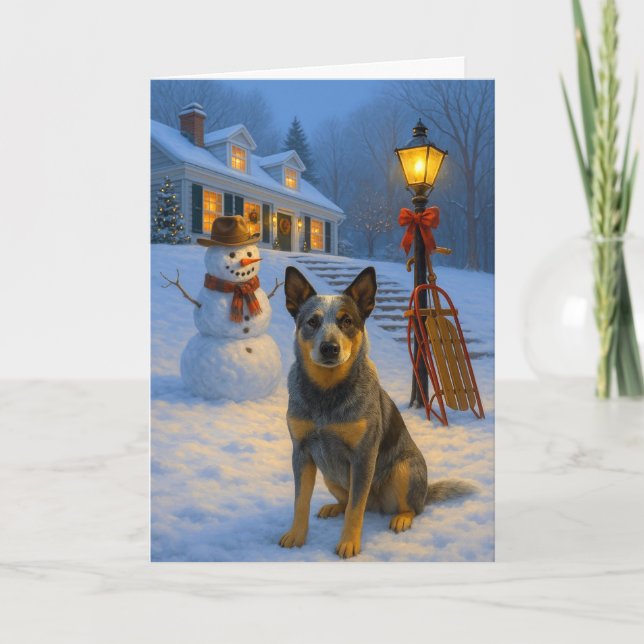 Australian Cattle Dog  Holiday Card Helgkort (Framsida)