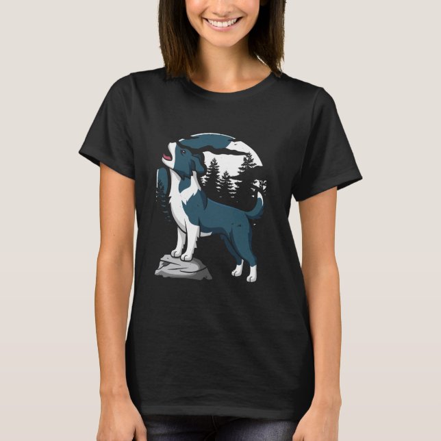Australian Cattle Dog Hus - Ras Måne Ylande T Shirt (Framsida)