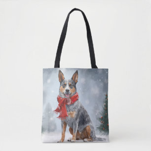 Australian Cattle Dog i snö jul Tygkasse