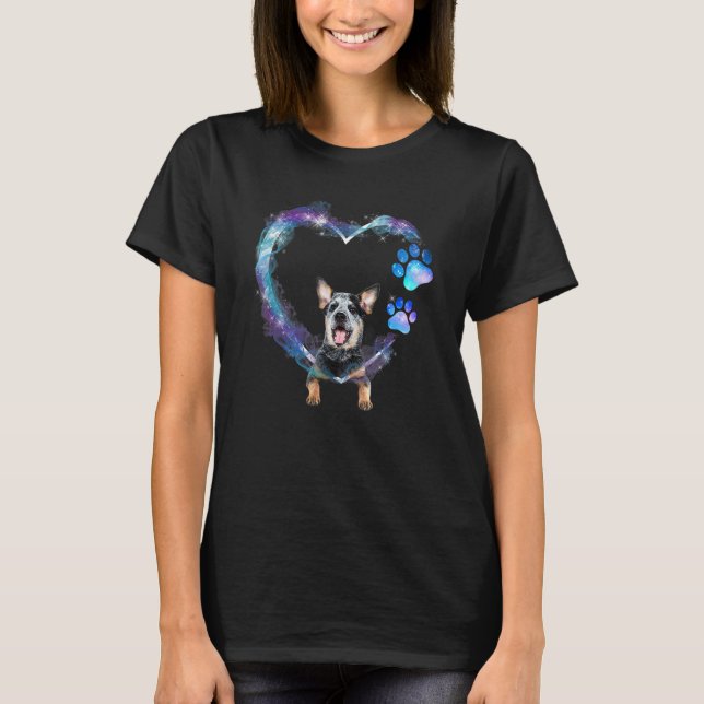 Australian Cattle Dog in Heart T Shirt (Framsida)