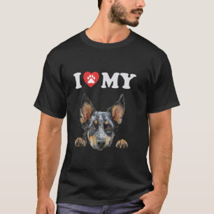 Australian Cattle Dog Jag älskar min hund Rolig hu T Shirt