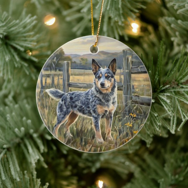 Australian Cattle Dog Julgransprydnad Keramik (Träd)