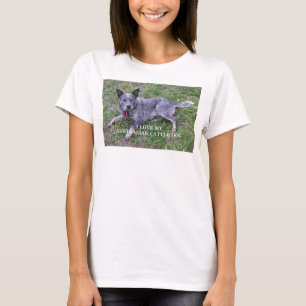 Australian cattle dog kärlek med bild t shirt