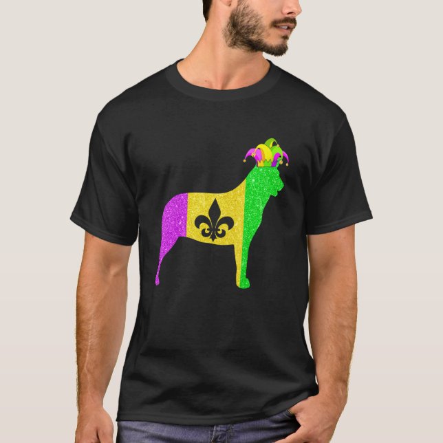 Australian Cattle Dog Lover Mardi Gras Carnival Pa T Shirt (Framsida)