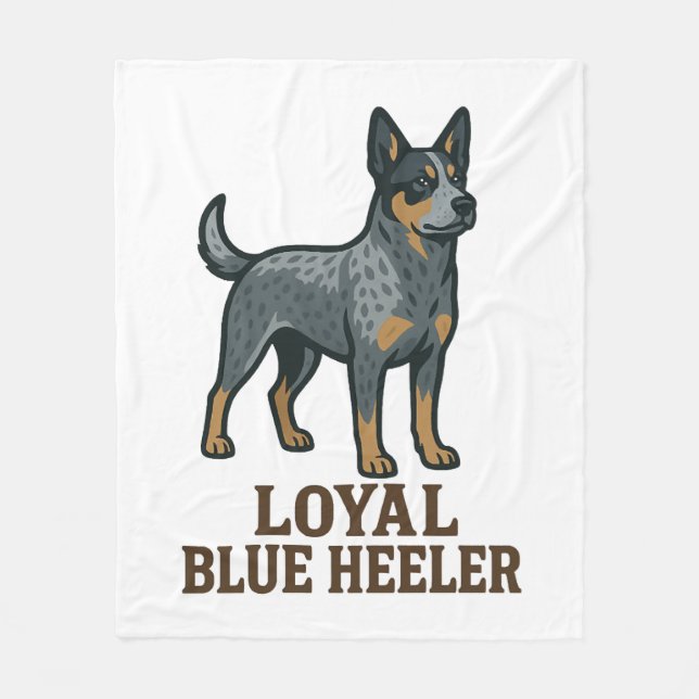 Australian Cattle Dog Loyal Blue Heeler Fleecefilt (Framsidan)
