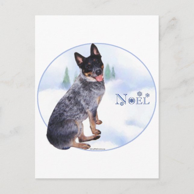Australian Cattle Dog Noel Helg Vykort (Framsida)