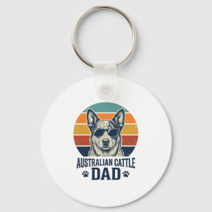 Australian Cattle Dog Pappa Vintage Sunset Tröja_1 Nyckelring