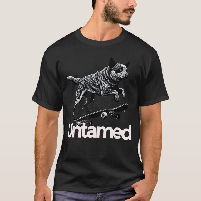 Australian Cattle Dog Red Blue Heeler Untamed frie T Shirt (Framsida)