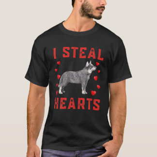 Australian Cattle Dog Themed I Steal Hearts Cute V T Shirt
