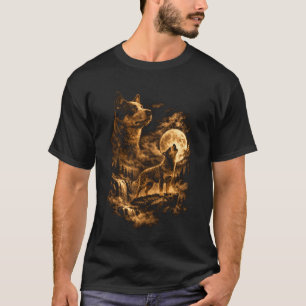 Australian Cattle Dog Ylande Måne Fantasy Vildmark T Shirt