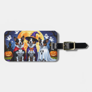 Australian Cattle Dogs Pumpa Halloween Rolig Bagagebricka