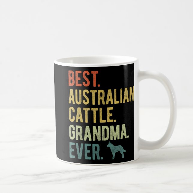 Australian Cattle Grandma Hundälskares Mor Kaffemugg (Höger)