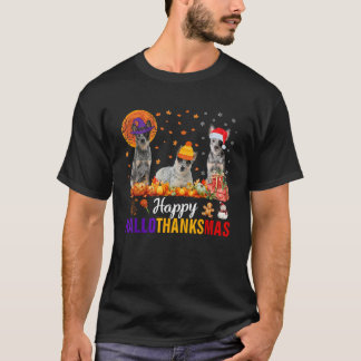 Australian Cattle Hallothanksmas Halloween Thanksg T Shirt