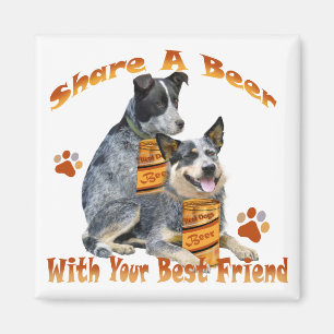 Australian Cattle Hund A Beer Magnet