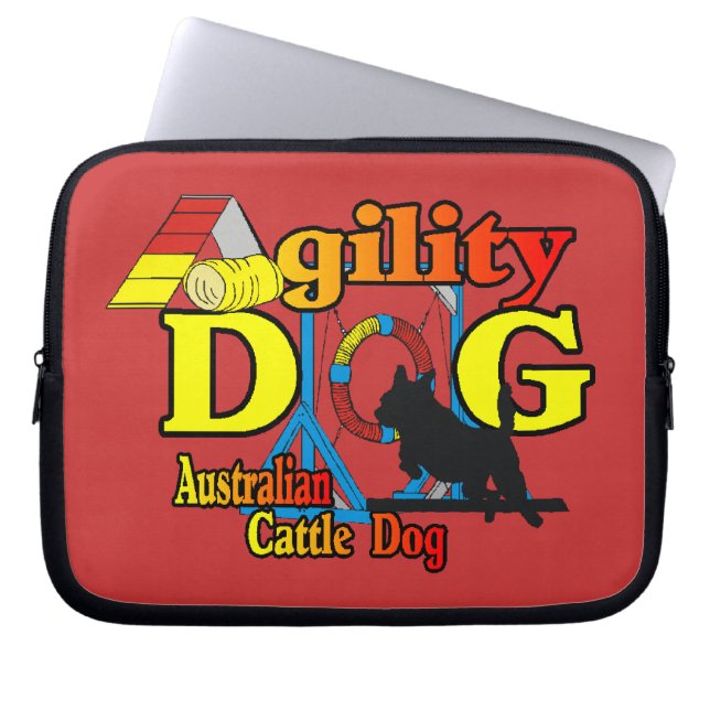 Australian Cattle Hund Agilitet Laptop Fodral (Framsidan)