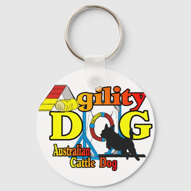 Australian Cattle Hund Agilitet Nyckelring (Framsida)