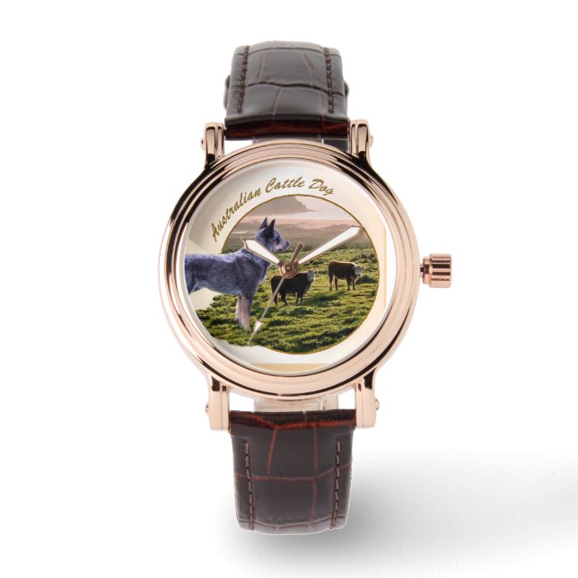 Australian Cattle Hund Art Armbandsur (Framsida)