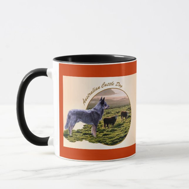 Australian Cattle Hund Art Mugg (Vänster)