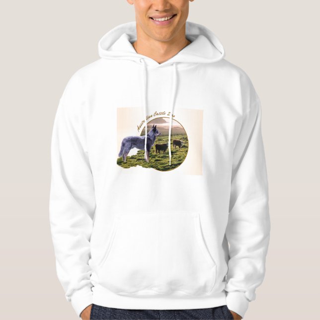 Australian Cattle Hund Art Sweatshirt Med Luva (Framsida)