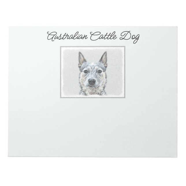 Australian Cattle Hund - Cute Original Hund Art Anteckningsblock (Framsida)