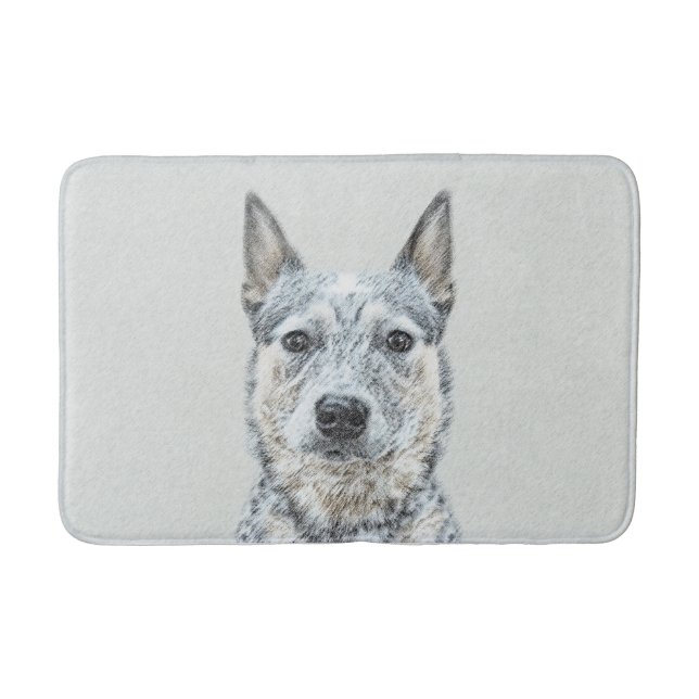 Australian Cattle Hund - Cute Original Hund Art Badrumsmatta (Framsidan)