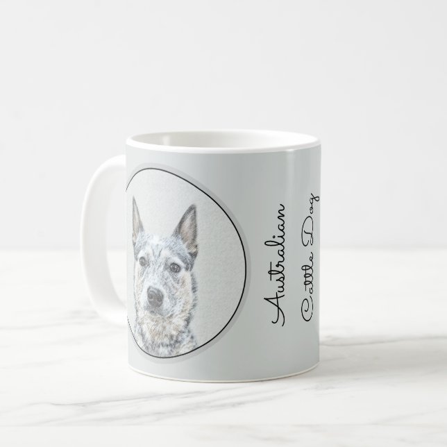 Australian Cattle Hund - Cute Original Hund Art Kaffemugg (Framsida vänster)